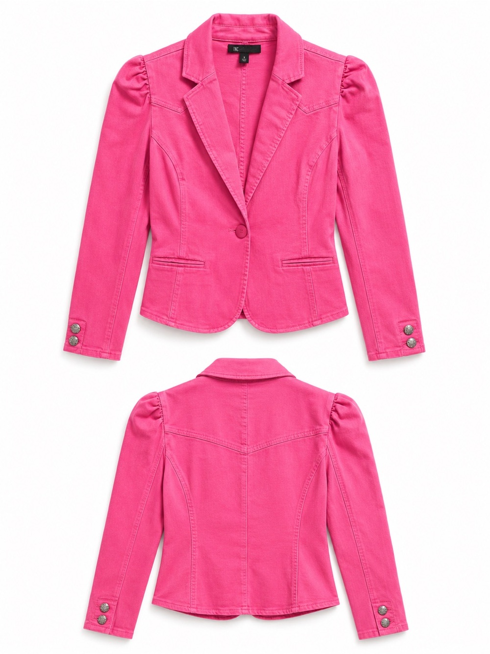 Womens’ Pink Single-Button Blazer Jacket